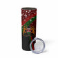 Kenya Christmas Skinny Tumbler Santa Claus Spear and Red Green Harambee Crest - African Pride