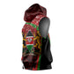 Kenya Christmas Sleeveless Hoodie Santa Claus Spear and Red Green Harambee Crest - African Pride