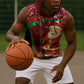 Kenya Christmas Sleeveless Hoodie Santa Claus Spear and Red Green Harambee Crest - African Pride