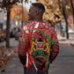 Kenya Christmas Sweatshirt Santa Claus Spear and Red Green Harambee Crest - African Pride