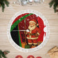 Kenya Christmas Tree Skirt Santa Claus Spear and Red Green Harambee Crest - African Pride