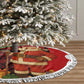 Kenya Christmas Tree Skirt Santa Claus Spear and Red Green Harambee Crest - African Pride