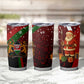 Kenya Christmas Tumbler Cup Santa Claus Spear and Red Green Harambee Crest - African Pride