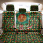 Kenya Christmas Back Car Seat Cover Santa Feast Scene and Festive Wreath Pattern - African Pride