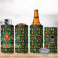 Kenya Christmas 4 in 1 Can Cooler Tumbler Santa Feast Scene and Festive Wreath Pattern - African Pride