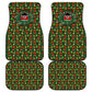 Kenya Christmas Car Mats Santa Feast Scene and Festive Wreath Pattern - African Pride