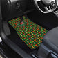 Kenya Christmas Car Mats Santa Feast Scene and Festive Wreath Pattern - African Pride