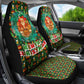 Kenya Christmas Car Seat Cover Santa Feast Scene and Festive Wreath Pattern - African Pride