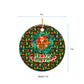 Kenya Christmas Ceramic Ornament Santa Feast Scene and Festive Wreath Pattern - African Pride