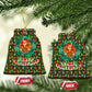 Kenya Christmas Ceramic Ornament Santa Feast Scene and Festive Wreath Pattern - African Pride