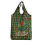 Kenya Christmas Grocery Bag Santa Feast Scene and Festive Wreath Pattern - African Pride
