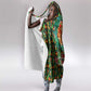 Kenya Christmas Hooded Blanket Santa Feast Scene and Festive Wreath Pattern - African Pride