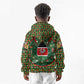 Kenya Christmas Kid Hoodie Santa Feast Scene and Festive Wreath Pattern - African Pride