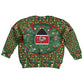 Kenya Christmas Kid Ugly Christmas Sweater Santa Feast Scene and Festive Wreath Pattern - African Pride