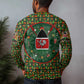 Kenya Christmas Ugly Christmas Sweater Santa Feast Scene and Festive Wreath Pattern - African Pride