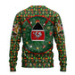Kenya Christmas Ugly Christmas Sweater Santa Feast Scene and Festive Wreath Pattern - African Pride