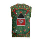 Kenya Christmas Knitted V-Neck Vest Santa Feast Scene and Festive Wreath Pattern - African Pride
