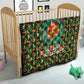 Kenya Christmas Quilt Santa Feast Scene and Festive Wreath Pattern - African Pride