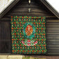 Kenya Christmas Quilt Santa Feast Scene and Festive Wreath Pattern - African Pride