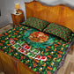Kenya Christmas Quilt Bed Set Santa Feast Scene and Festive Wreath Pattern - African Pride