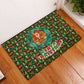 Kenya Christmas Rubber Doormat Santa Feast Scene and Festive Wreath Pattern - African Pride