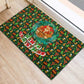 Kenya Christmas Rubber Doormat Santa Feast Scene and Festive Wreath Pattern - African Pride