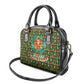 Kenya Christmas Shoulder Handbag Santa Feast Scene and Festive Wreath Pattern - African Pride