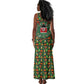 Kenya Christmas Tank Maxi Dress Santa Feast Scene and Festive Wreath Pattern - African Pride