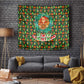 Kenya Christmas Tapestry Santa Feast Scene and Festive Wreath Pattern - African Pride