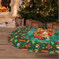 Kenya Christmas Tree Skirt Santa Feast Scene and Festive Wreath Pattern - African Pride