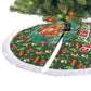 Kenya Christmas Tree Skirt Santa Feast Scene and Festive Wreath Pattern - African Pride