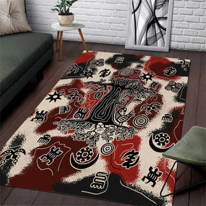 Adinkra Baobab Roots Area Rug African Ancestral Spirit Design - African Pride