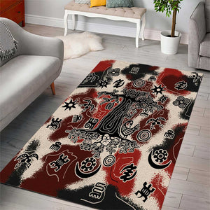 Adinkra Baobab Roots Area Rug African Ancestral Spirit Design - African Pride