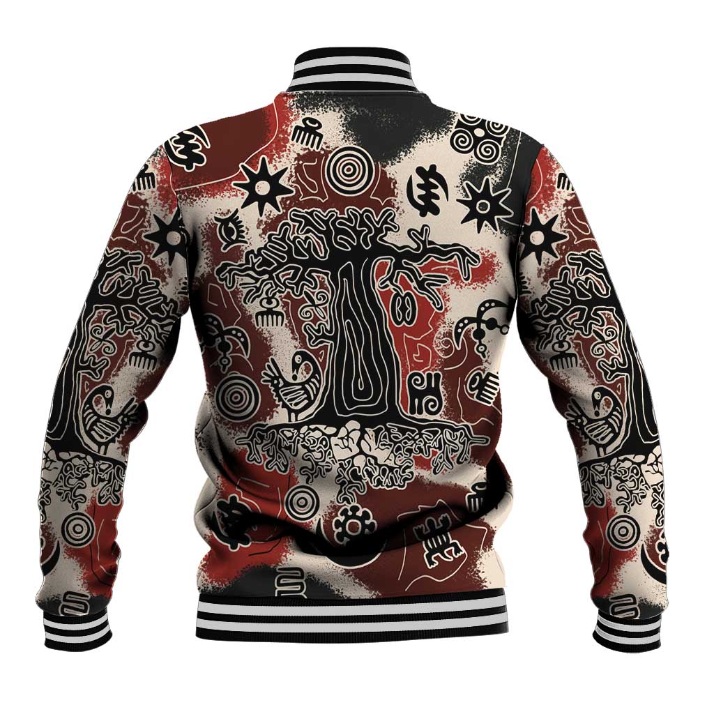 Adinkra Baobab Roots Baseball Jacket African Ancestral Spirit Design - African Pride