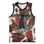 Adinkra Baobab Roots Basketball Jersey African Ancestral Spirit Design - African Pride