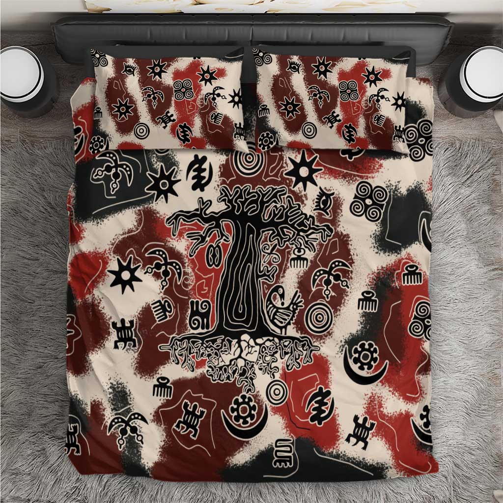 Adinkra Baobab Roots Bedding Set African Ancestral Spirit Design - African Pride