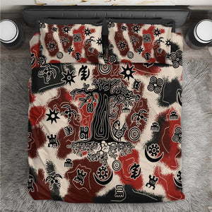 Adinkra Baobab Roots Bedding Set African Ancestral Spirit Design - African Pride