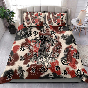 Adinkra Baobab Roots Bedding Set African Ancestral Spirit Design - African Pride