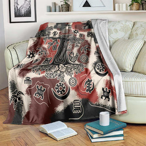 Adinkra Baobab Roots Blanket African Ancestral Spirit Design - African Pride