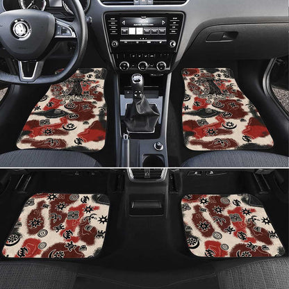Adinkra Baobab Roots Car Mats African Ancestral Spirit Design - African Pride