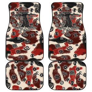 Adinkra Baobab Roots Car Mats African Ancestral Spirit Design - African Pride
