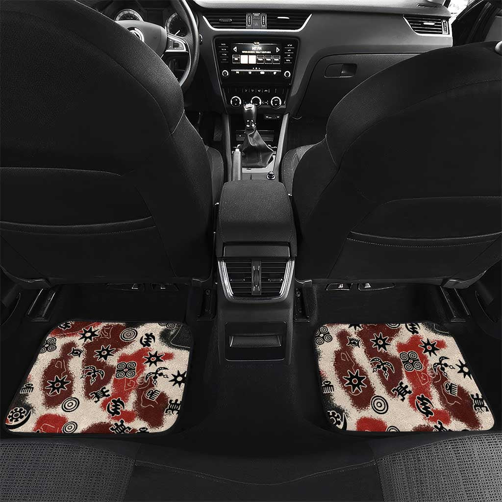 Adinkra Baobab Roots Car Mats African Ancestral Spirit Design - African Pride