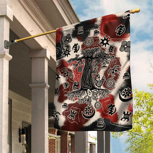 Adinkra Baobab Roots Garden Flag African Ancestral Spirit Design - African Pride