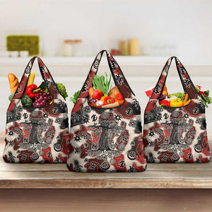 Adinkra Baobab Roots Grocery Bag African Ancestral Spirit Design - African Pride