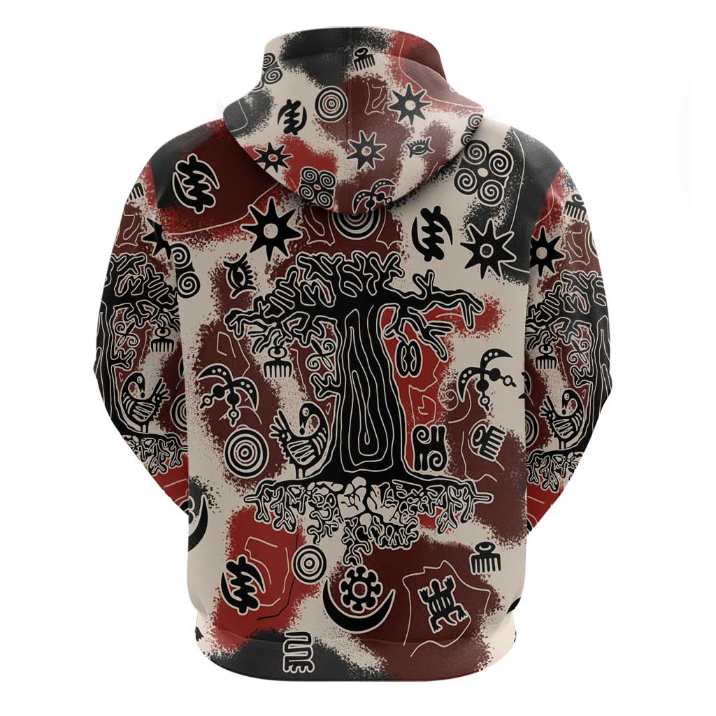 Adinkra Baobab Roots Hoodie African Ancestral Spirit Design - African Pride