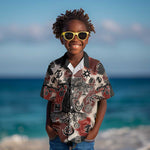 Adinkra Baobab Roots Kid Hawaiian Shirt African Ancestral Spirit Design - African Pride