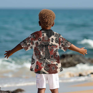 Adinkra Baobab Roots Kid Hawaiian Shirt African Ancestral Spirit Design - African Pride