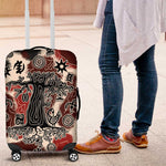 Adinkra Baobab Roots Luggage Cover African Ancestral Spirit Design - African Pride