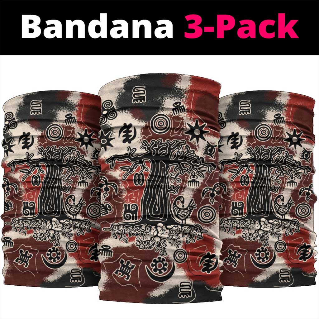 Adinkra Baobab Roots Neck Gaiter African Ancestral Spirit Design - African Pride