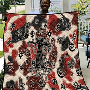 Adinkra Baobab Roots Quilt African Ancestral Spirit Design - African Pride